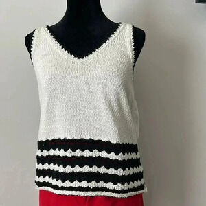 Cream & Black knit Camisole